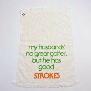 Vintage 1950s Comedy Funny Golfers Towel